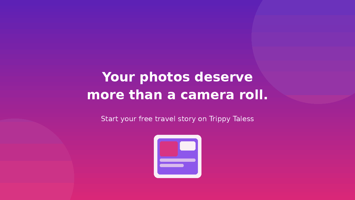 Traveler reliving an organized travel photo story on Trippy Taless